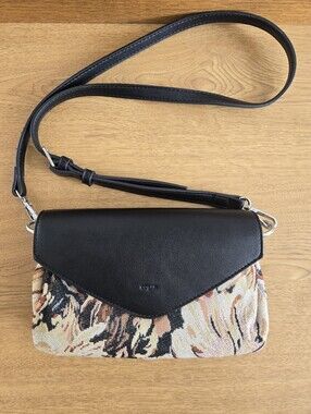 COLAB Floral Tapestry Crossbody Wallet Purse